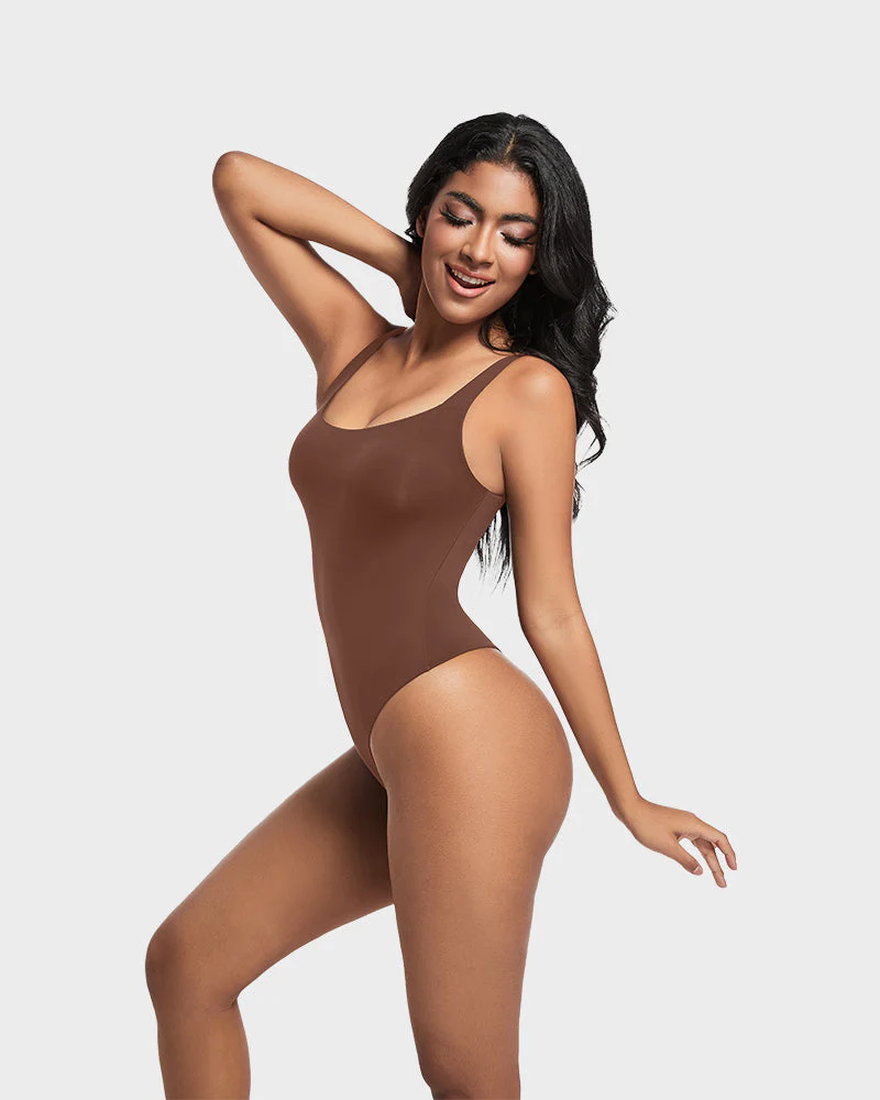 Sculpted Confidence Sleeveless Scoop Neck Thong Bodysuit - Image 13