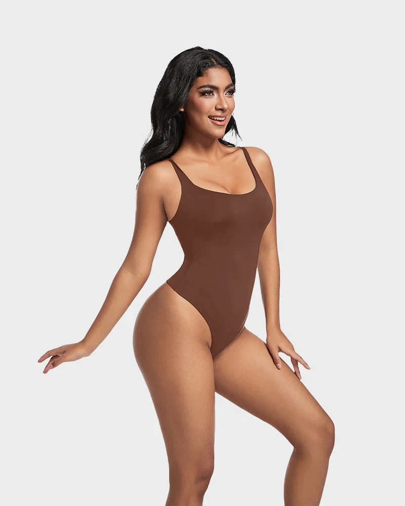 Sculpted Confidence Sleeveless Scoop Neck Thong Bodysuit - Image 14