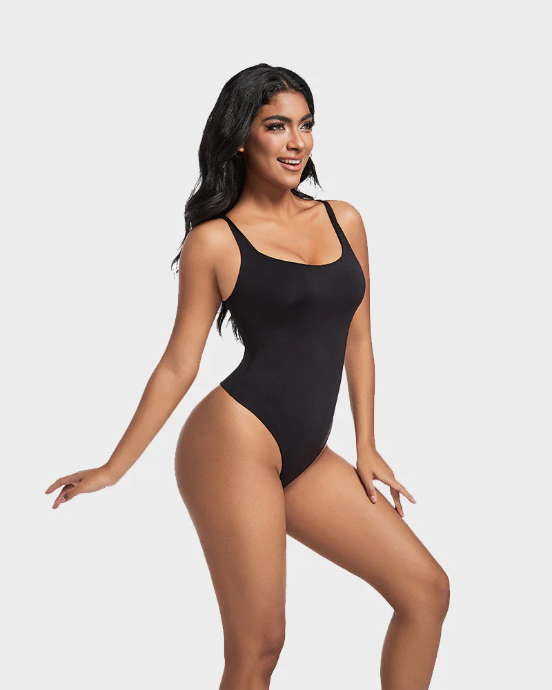 Sculpted Confidence Sleeveless Scoop Neck Thong Bodysuit - Image 17