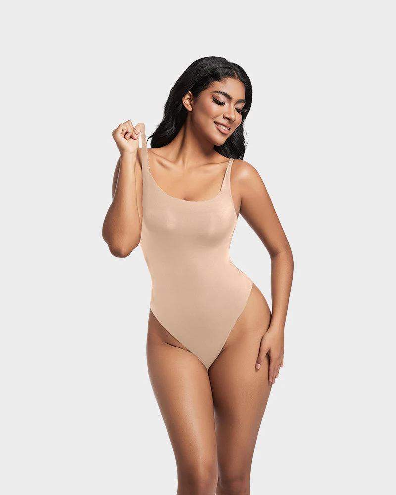 Sculpted Confidence Sleeveless Scoop Neck Thong Bodysuit - Image 18