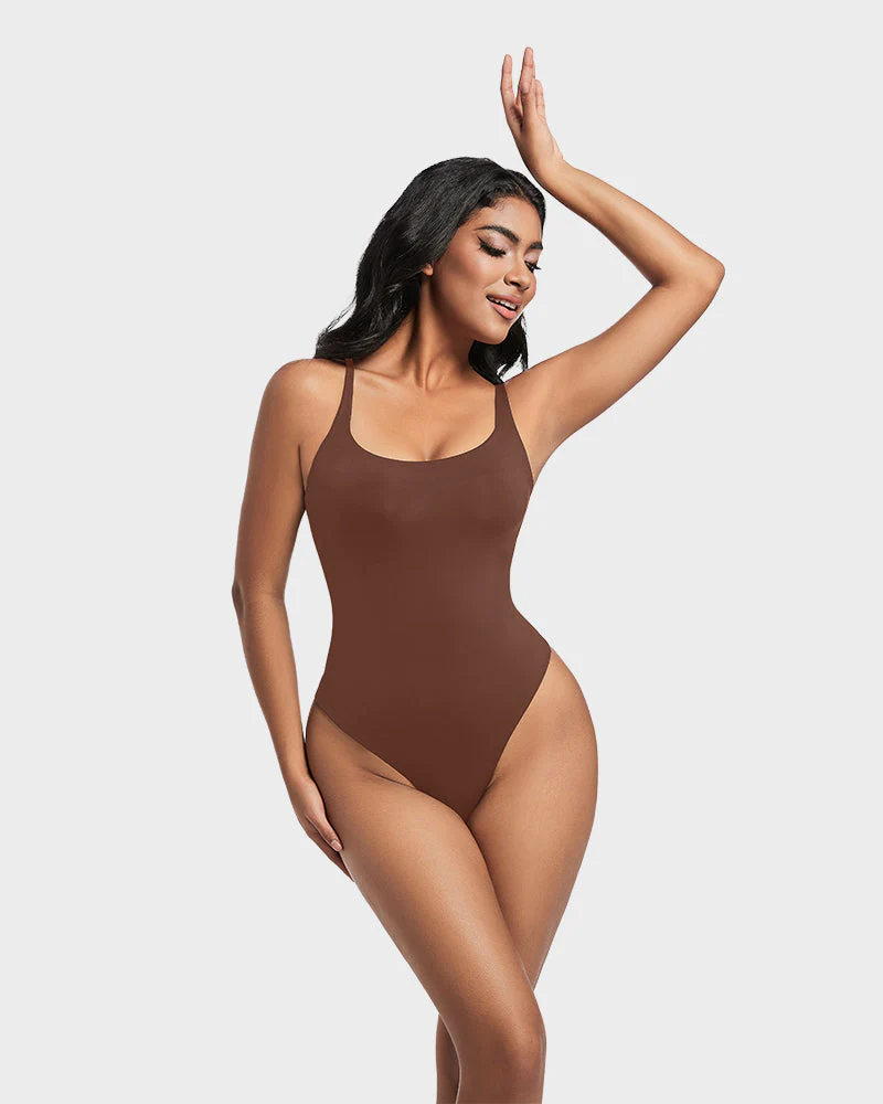 Sculpted Confidence Sleeveless Scoop Neck Thong Bodysuit - Image 19