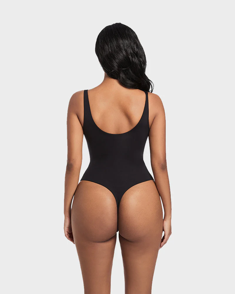 Sculpted Confidence Sleeveless Scoop Neck Thong Bodysuit - Image 3