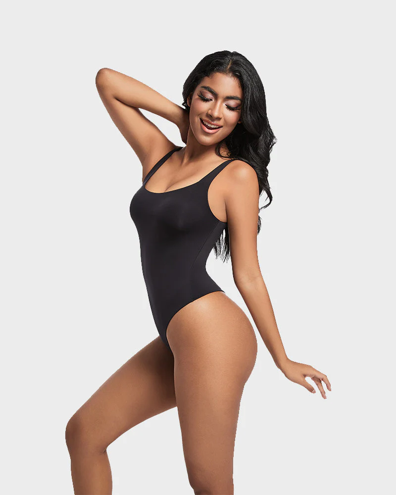 Sculpted Confidence Sleeveless Scoop Neck Thong Bodysuit - Image 4