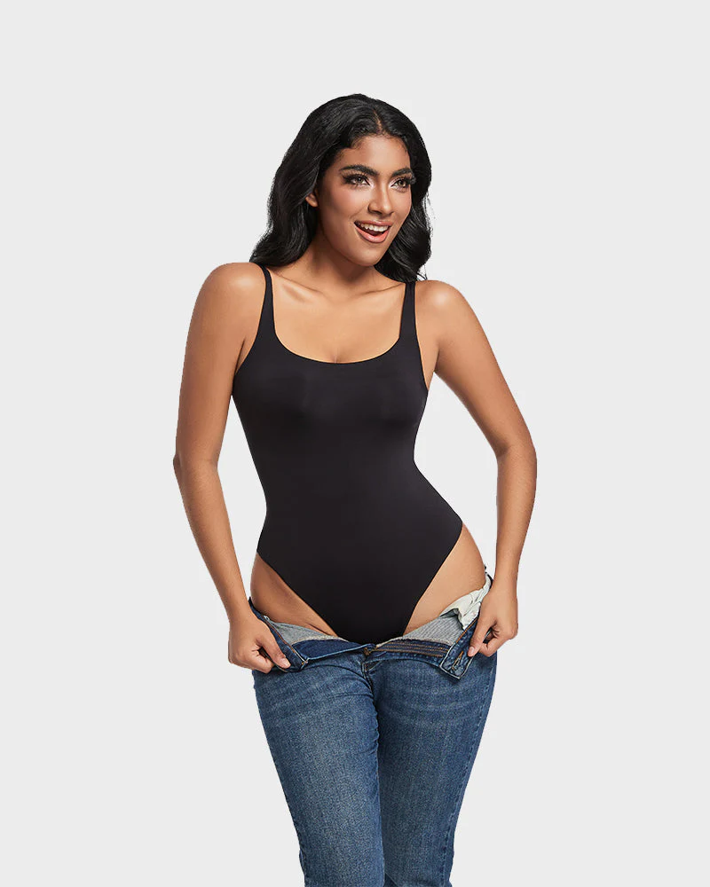 Sculpted Confidence Sleeveless Scoop Neck Thong Bodysuit - Image 6