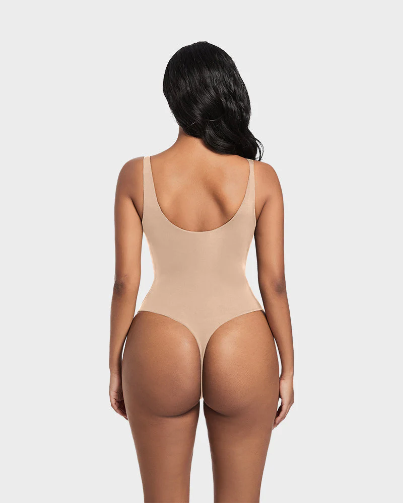 Sculpted Confidence Sleeveless Scoop Neck Thong Bodysuit - Image 7