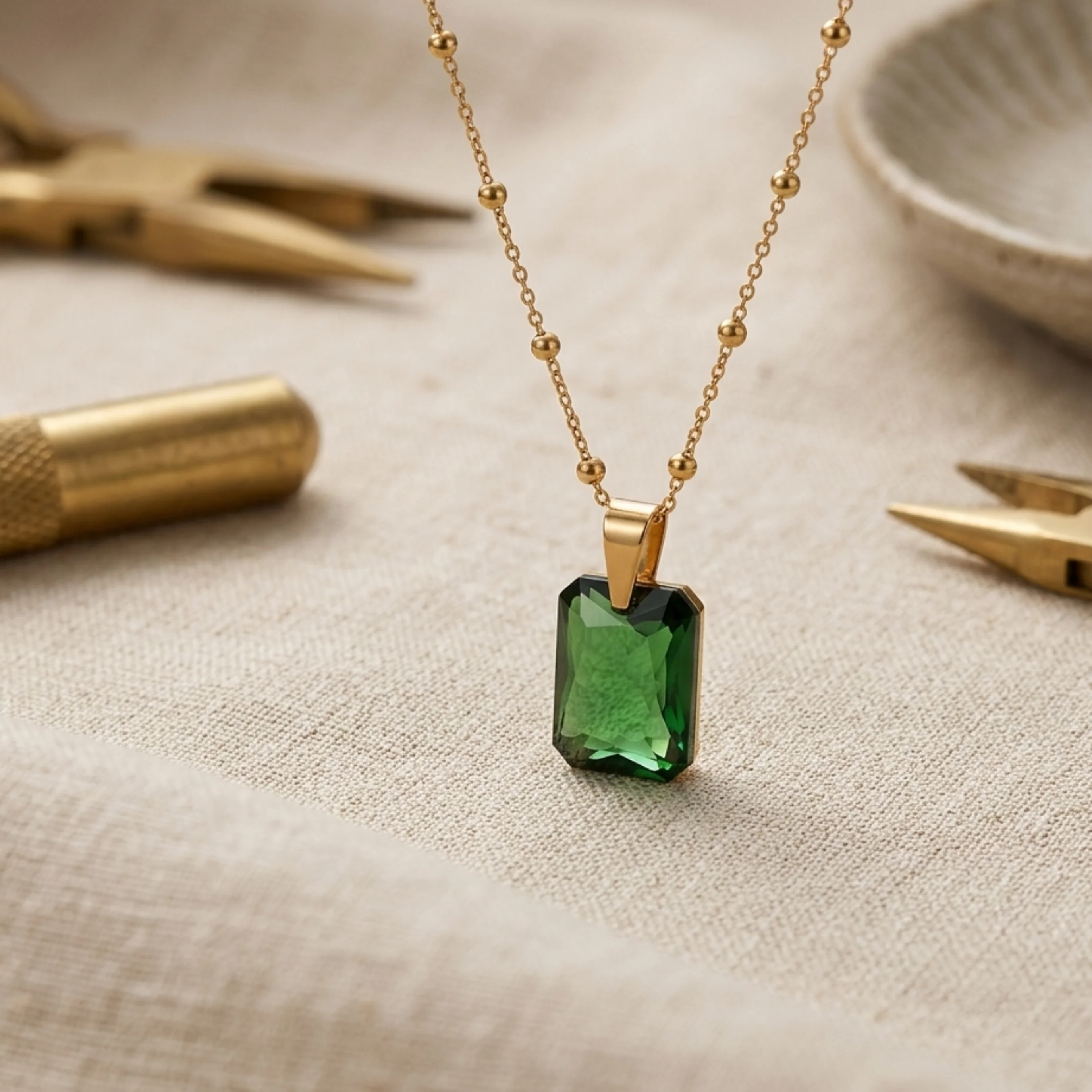 Silvana Luxe Emerald Necklace