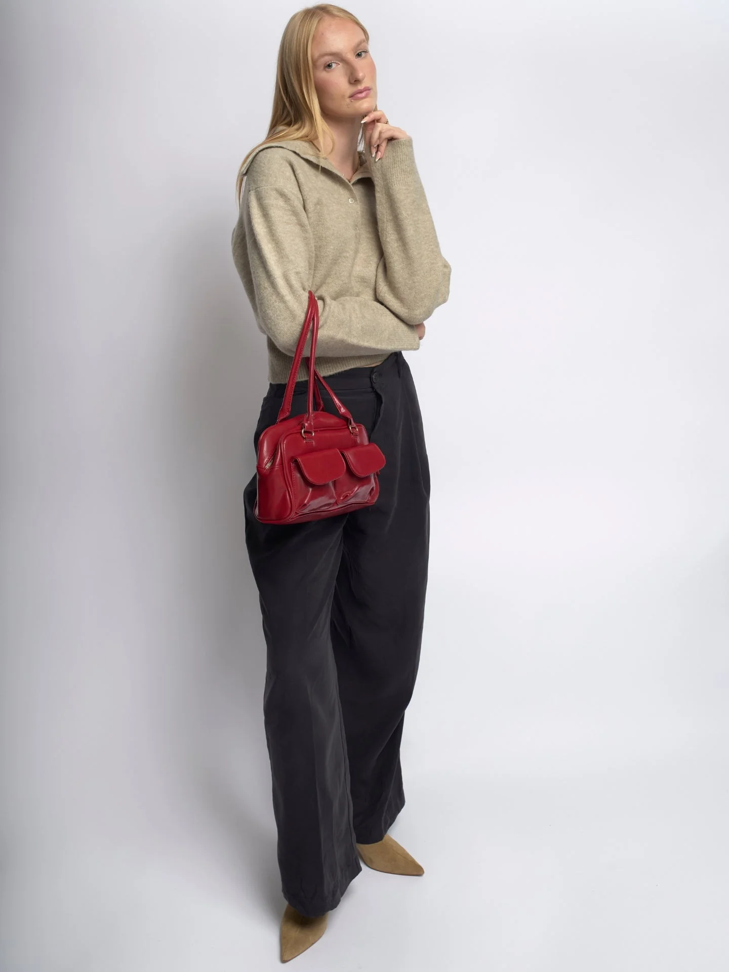 Sleek Leather Tote - Image 11