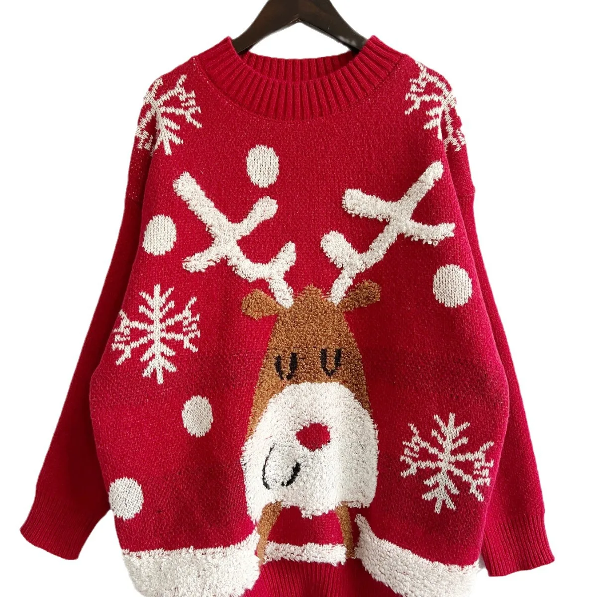 Smiling Elk Christmas Sweater - Image 4