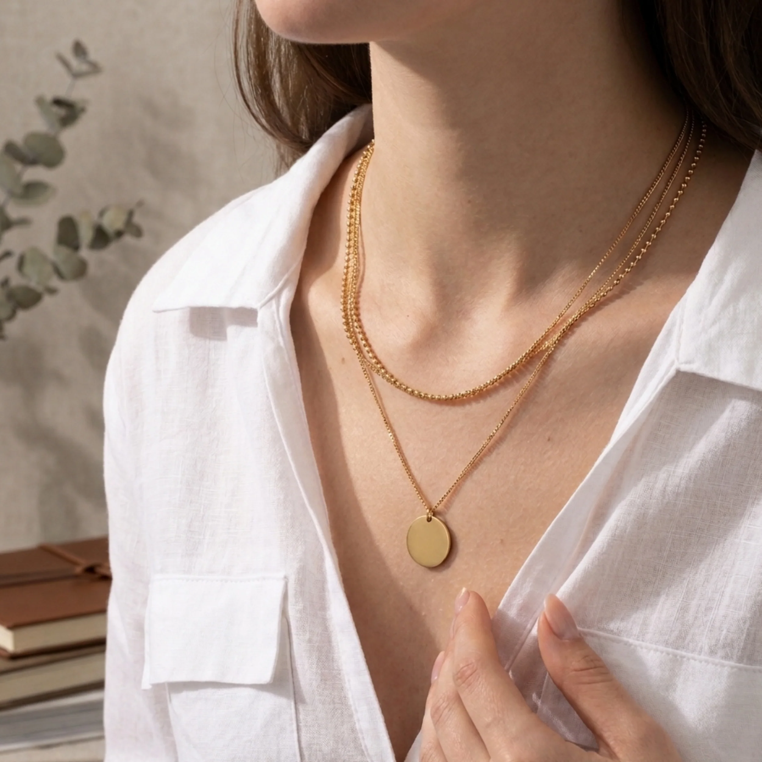 Solenne Layered Radiance Necklace - Image 4