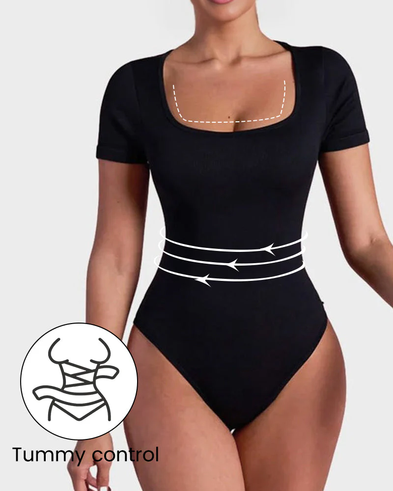 Square Neck Thong Bodysuit - Image 10