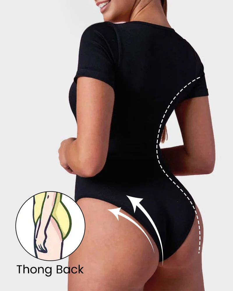 Square Neck Thong Bodysuit - Image 11