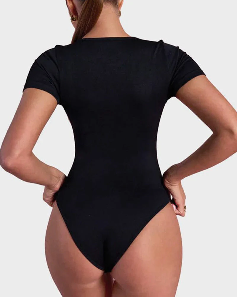 Square Neck Thong Bodysuit - Image 9
