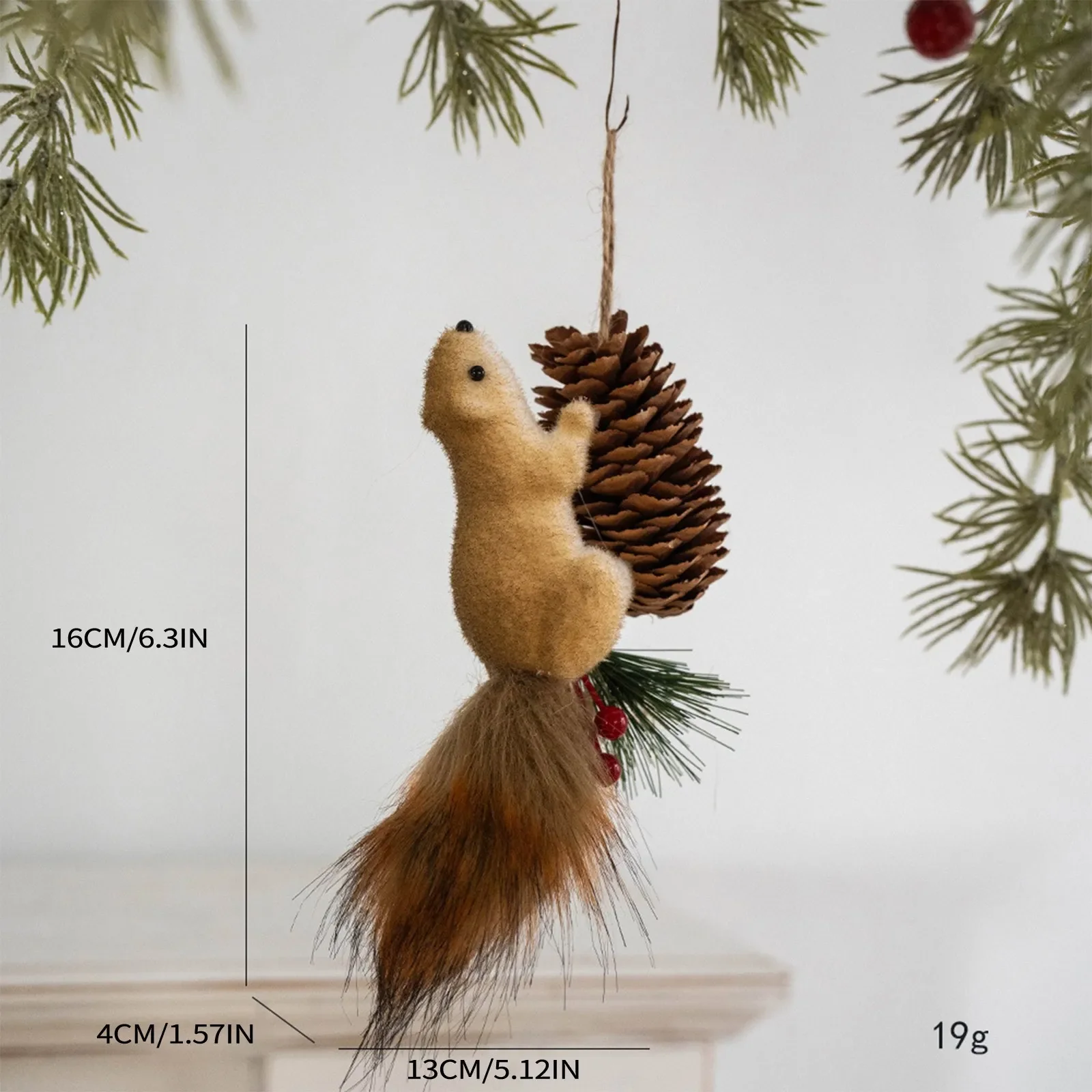 Squirrel for Christmas Tree Decoration (2 Pc) - Image 13