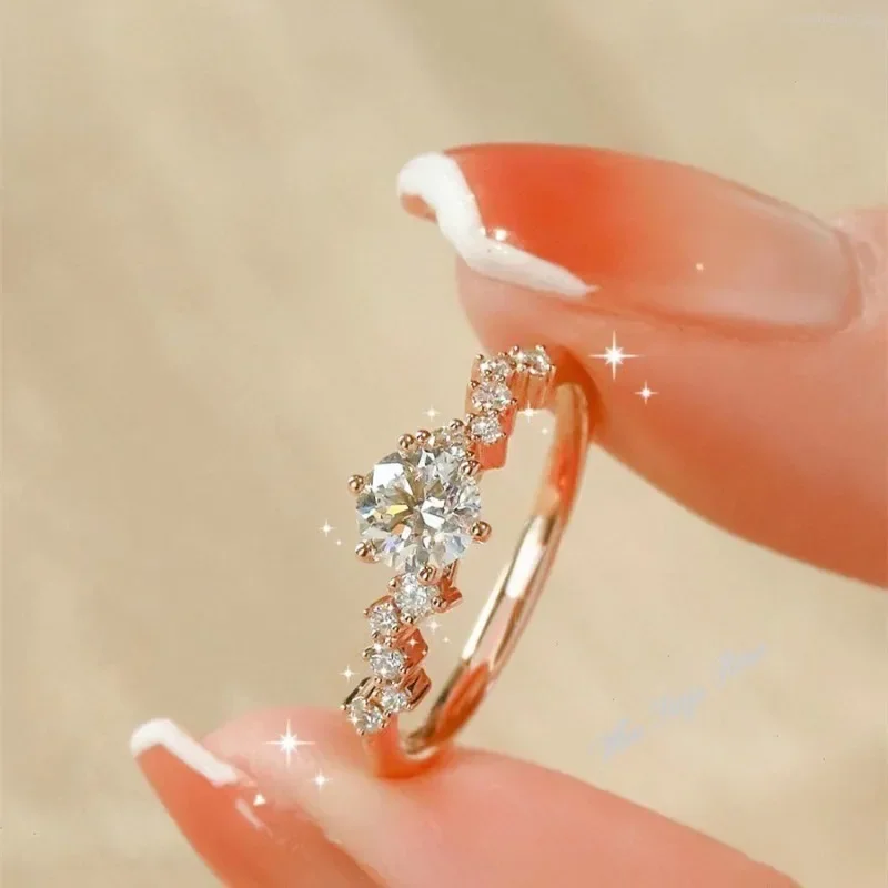 Starry Diamond Cut Gold Plated Promise Ring – A Radiant Symbol of Love - Image 3