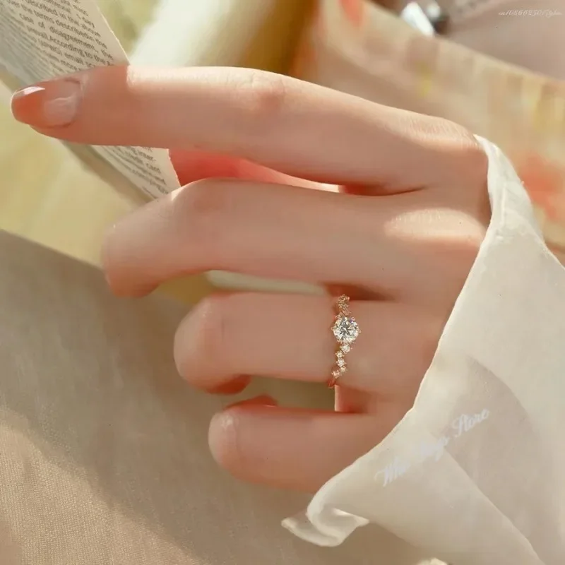 Starry Diamond Cut Gold Plated Promise Ring – A Radiant Symbol of Love - Image 5