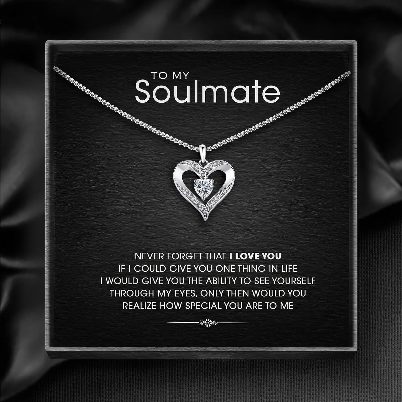 To My Soulmate Heart Necklace