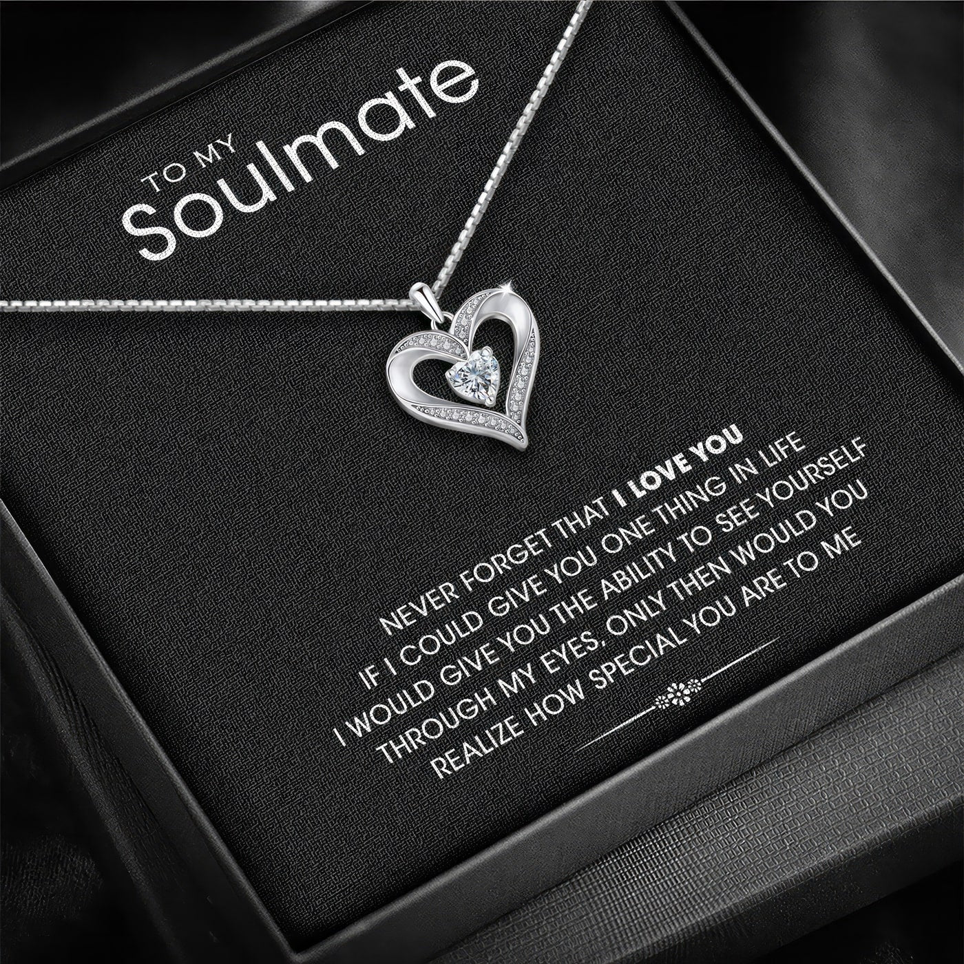 To My Soulmate Heart Necklace - Image 3