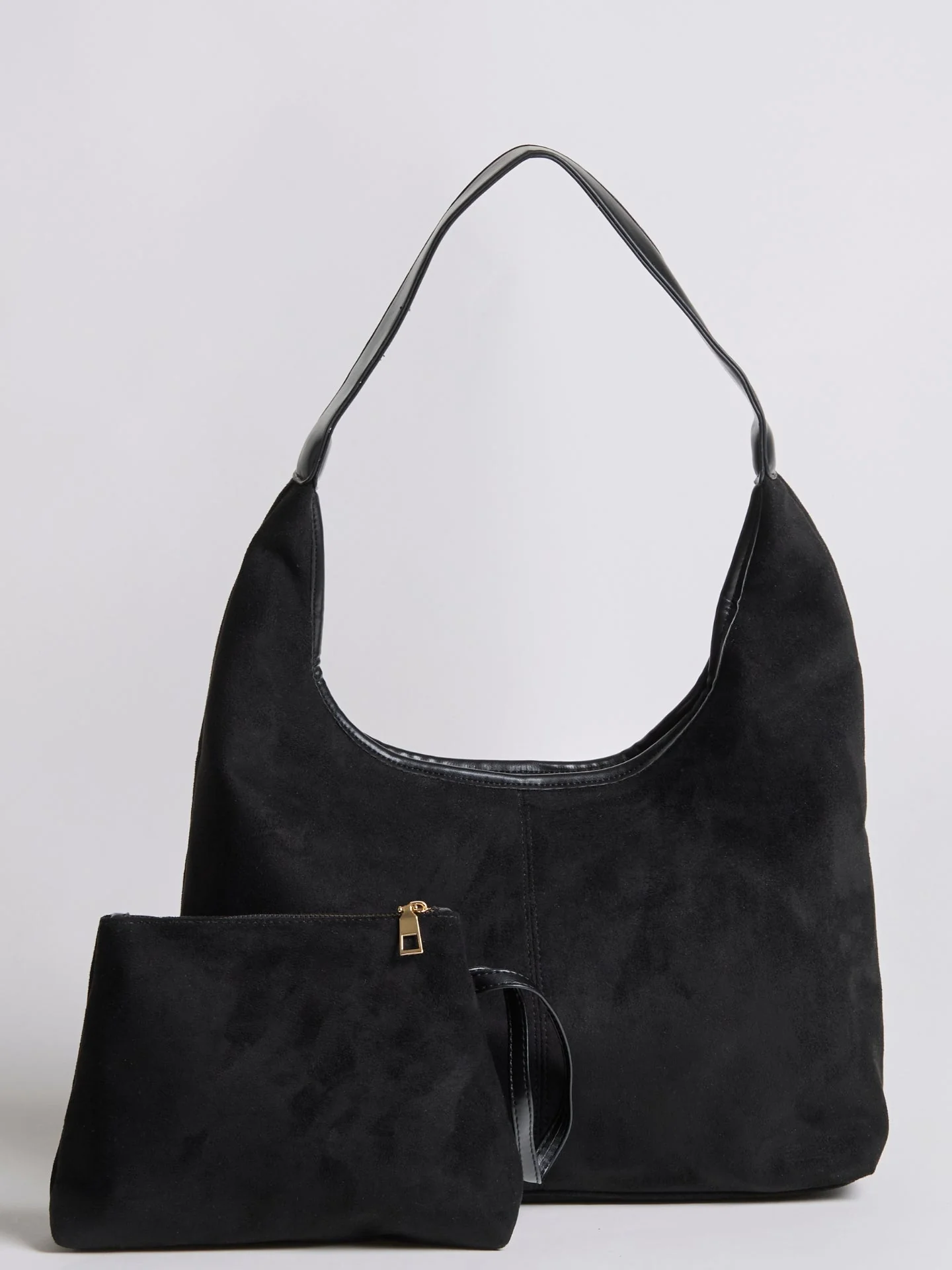 Elegant Vegan Leather Half-Moon Tote - Image 2
