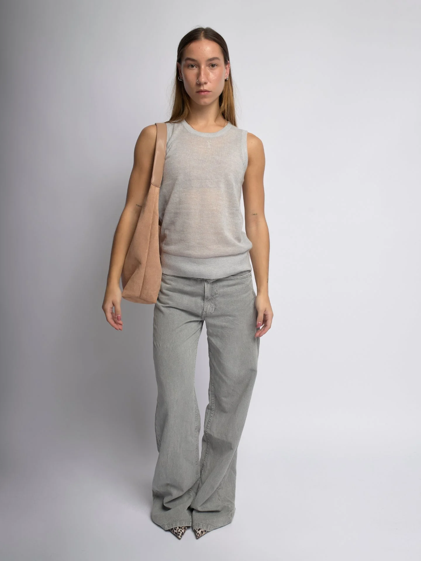 Elegant Vegan Leather Half-Moon Tote - Image 21