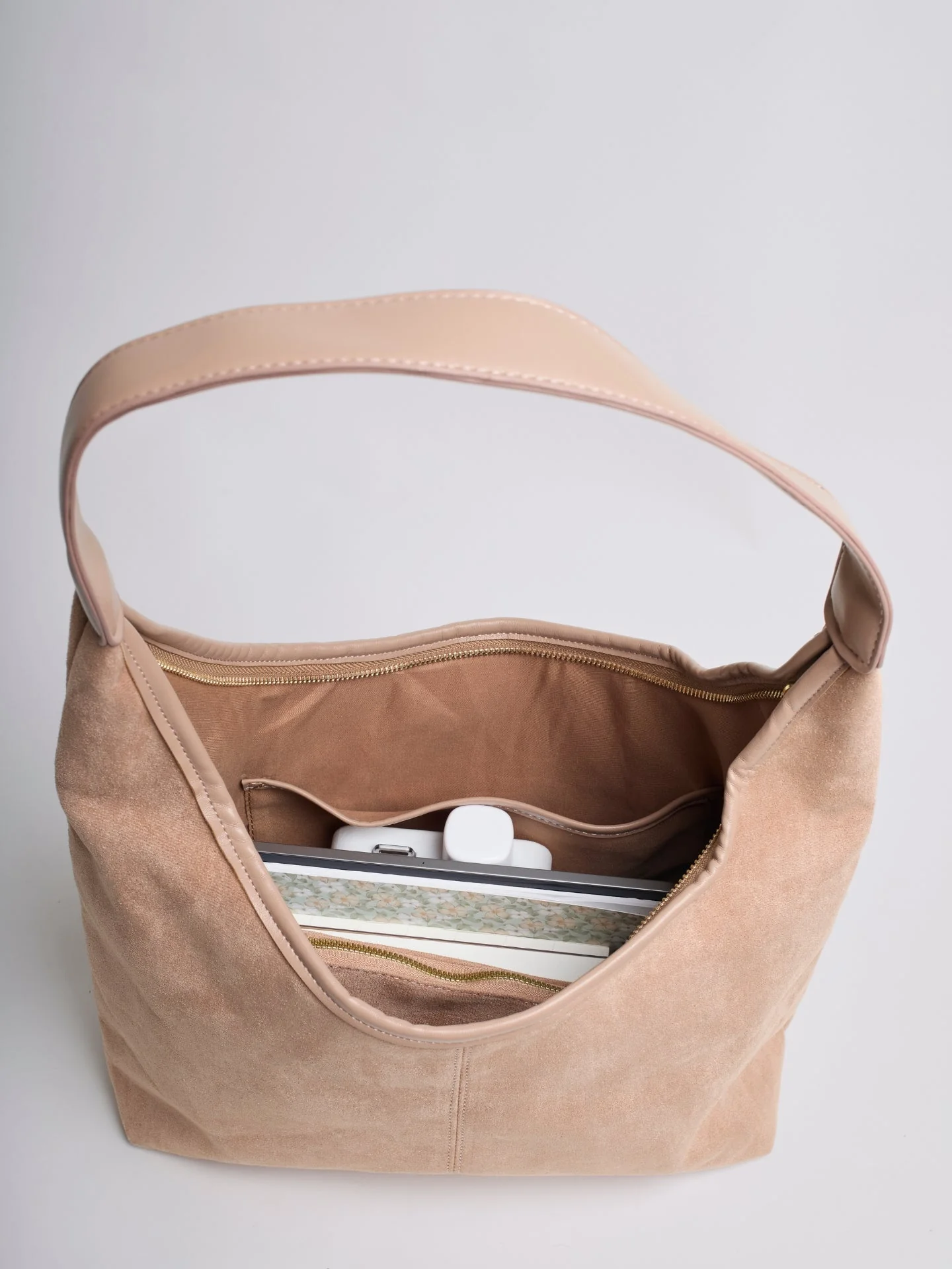 Elegant Vegan Leather Half-Moon Tote - Image 22