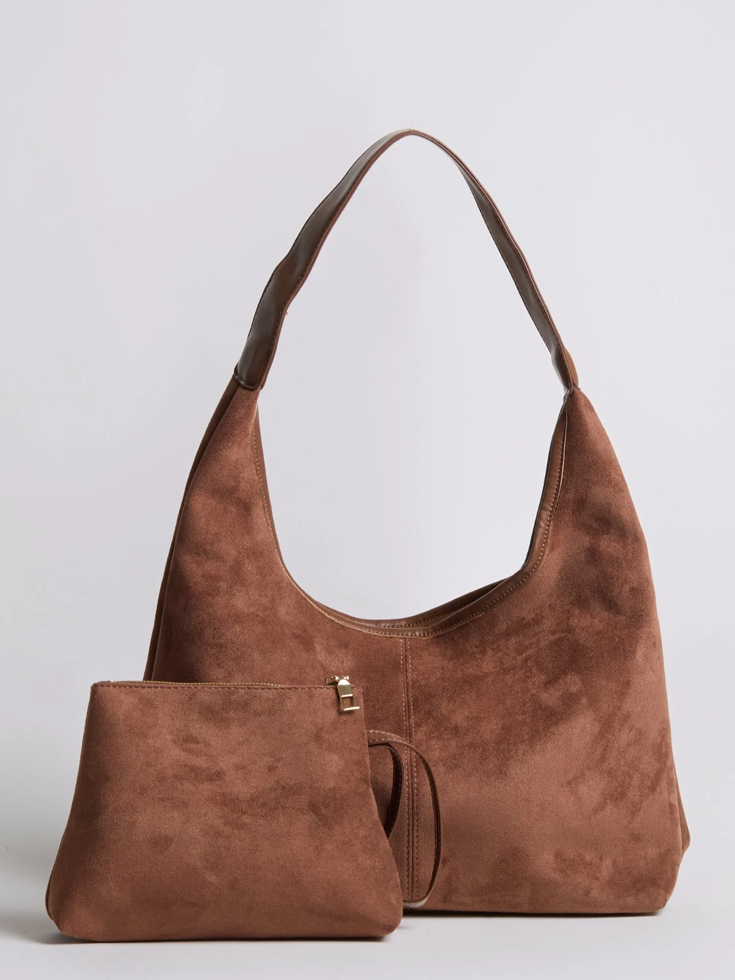 Elegant Vegan Leather Half-Moon Tote - Image 25