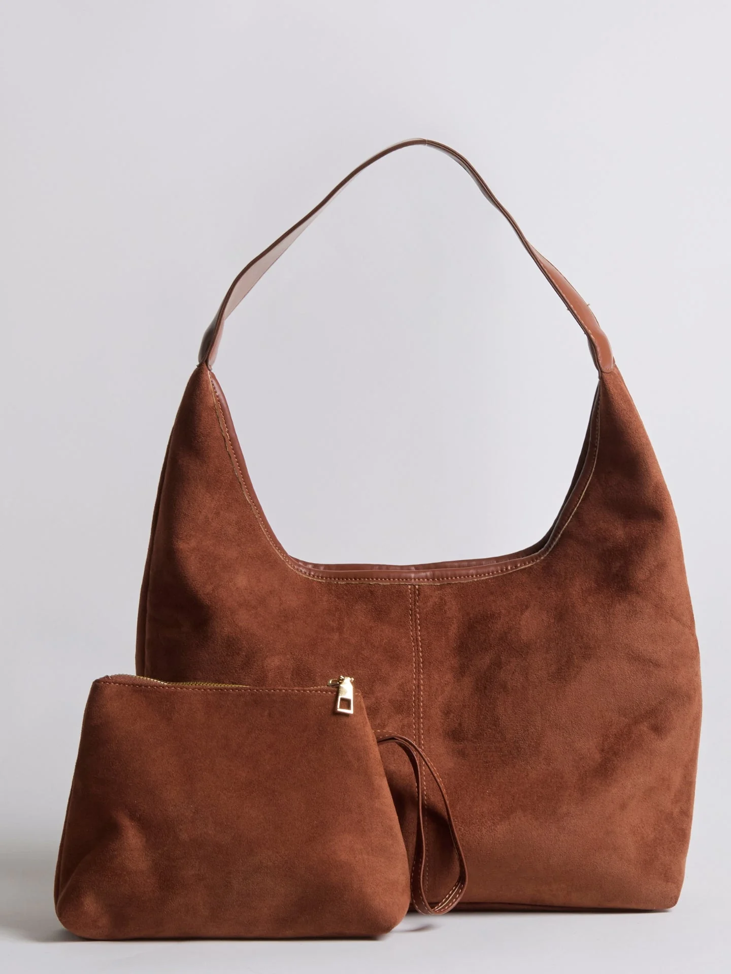 Elegant Vegan Leather Half-Moon Tote - Image 30