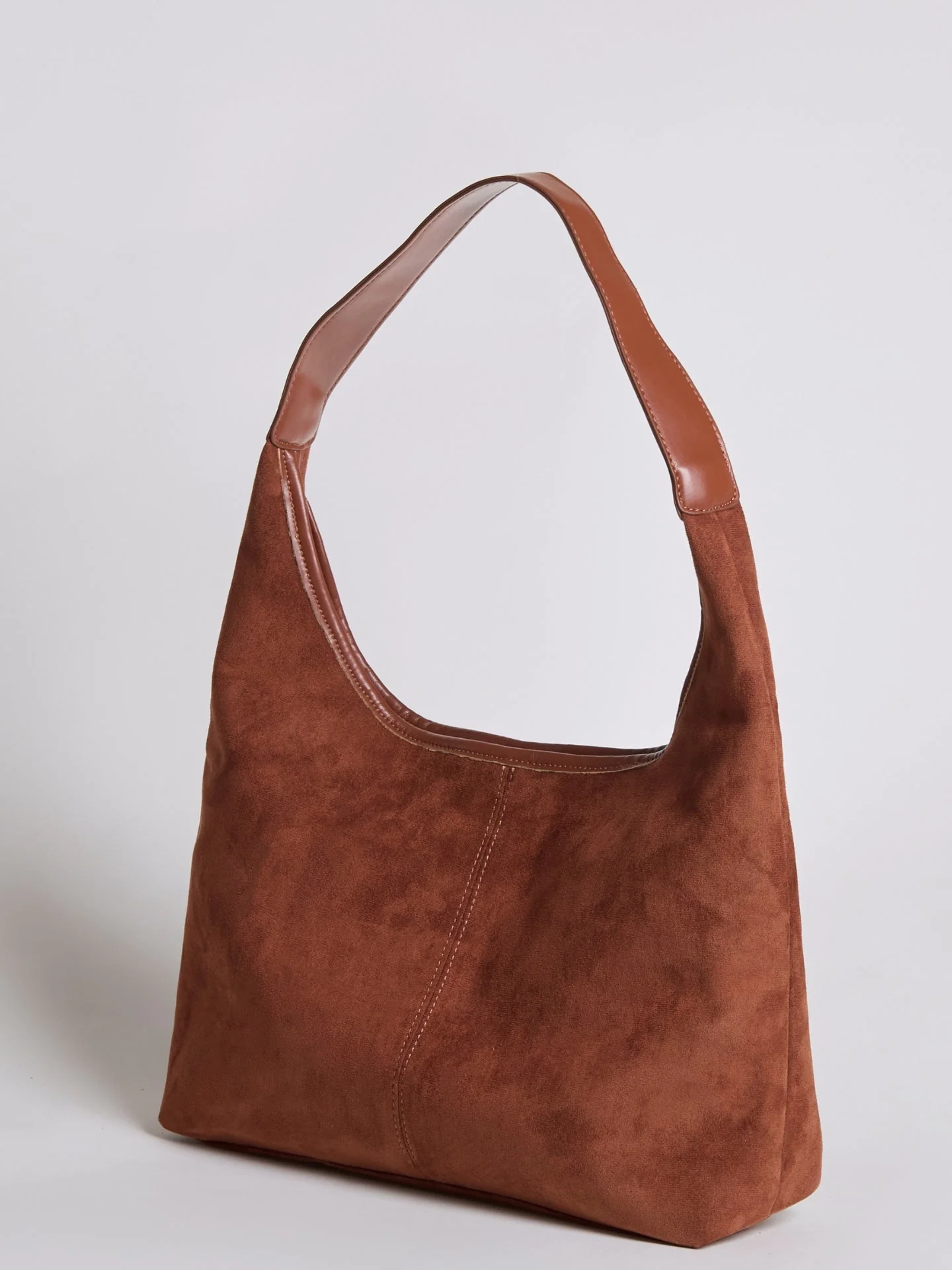 Elegant Vegan Leather Half-Moon Tote - Image 32