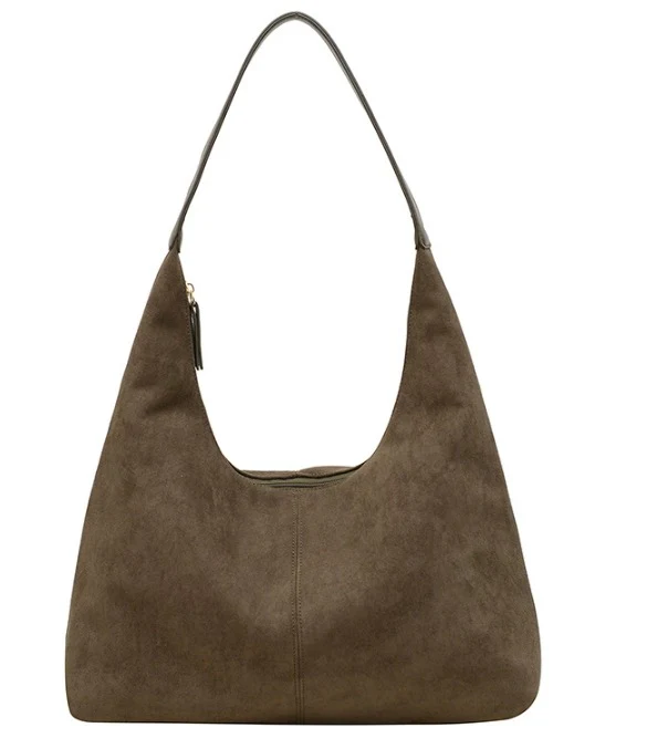 Elegant Vegan Leather Half-Moon Tote - Image 48
