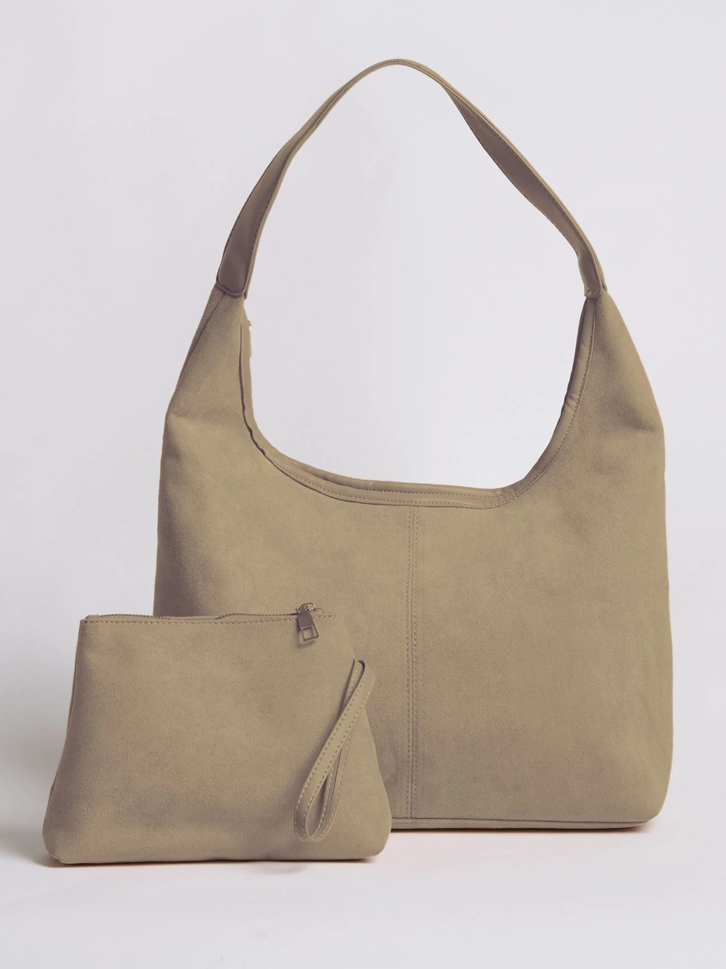 Elegant Vegan Leather Half-Moon Tote - Image 9