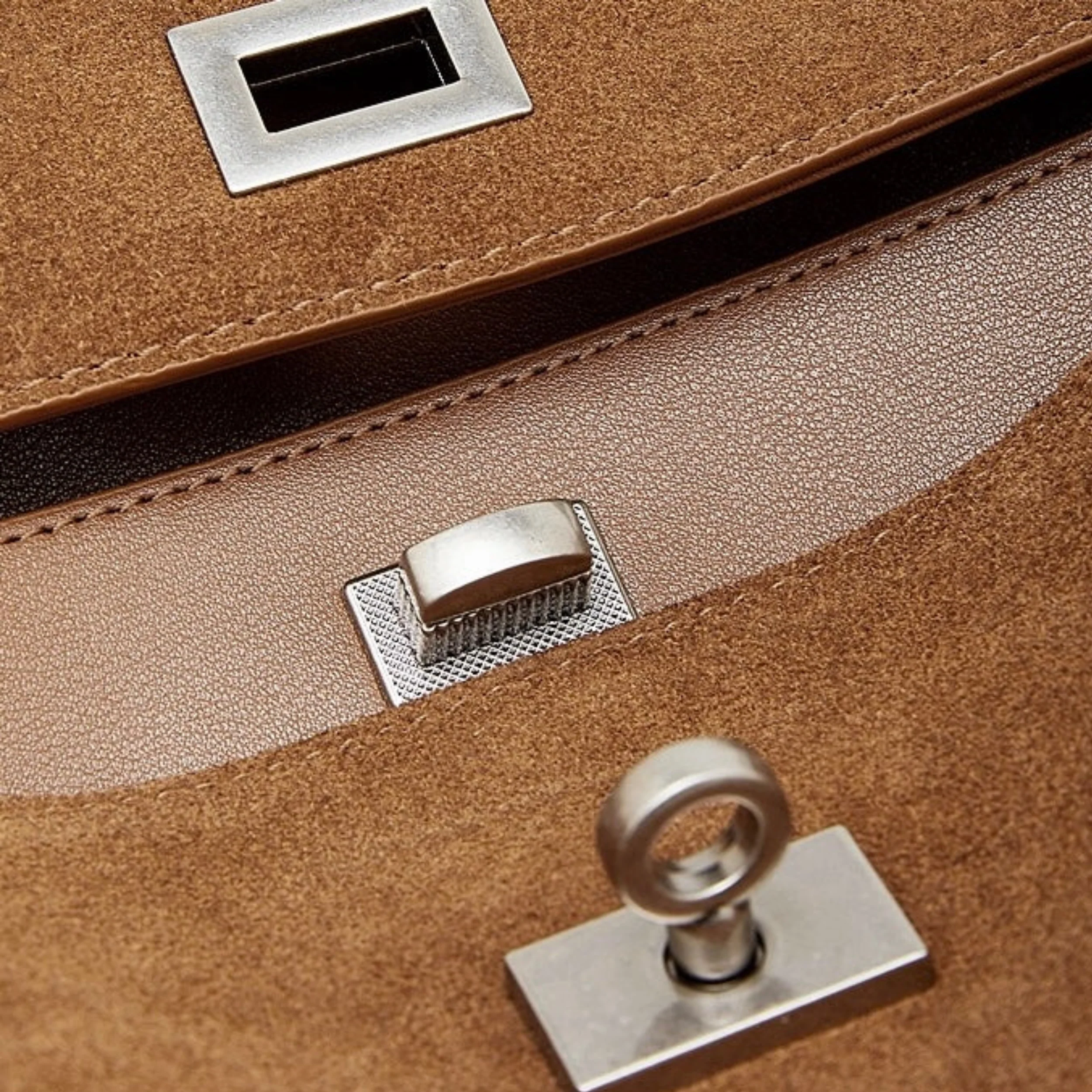 Sylvae Soft Suede Genuine Leather Top-Handle Bag - Image 8