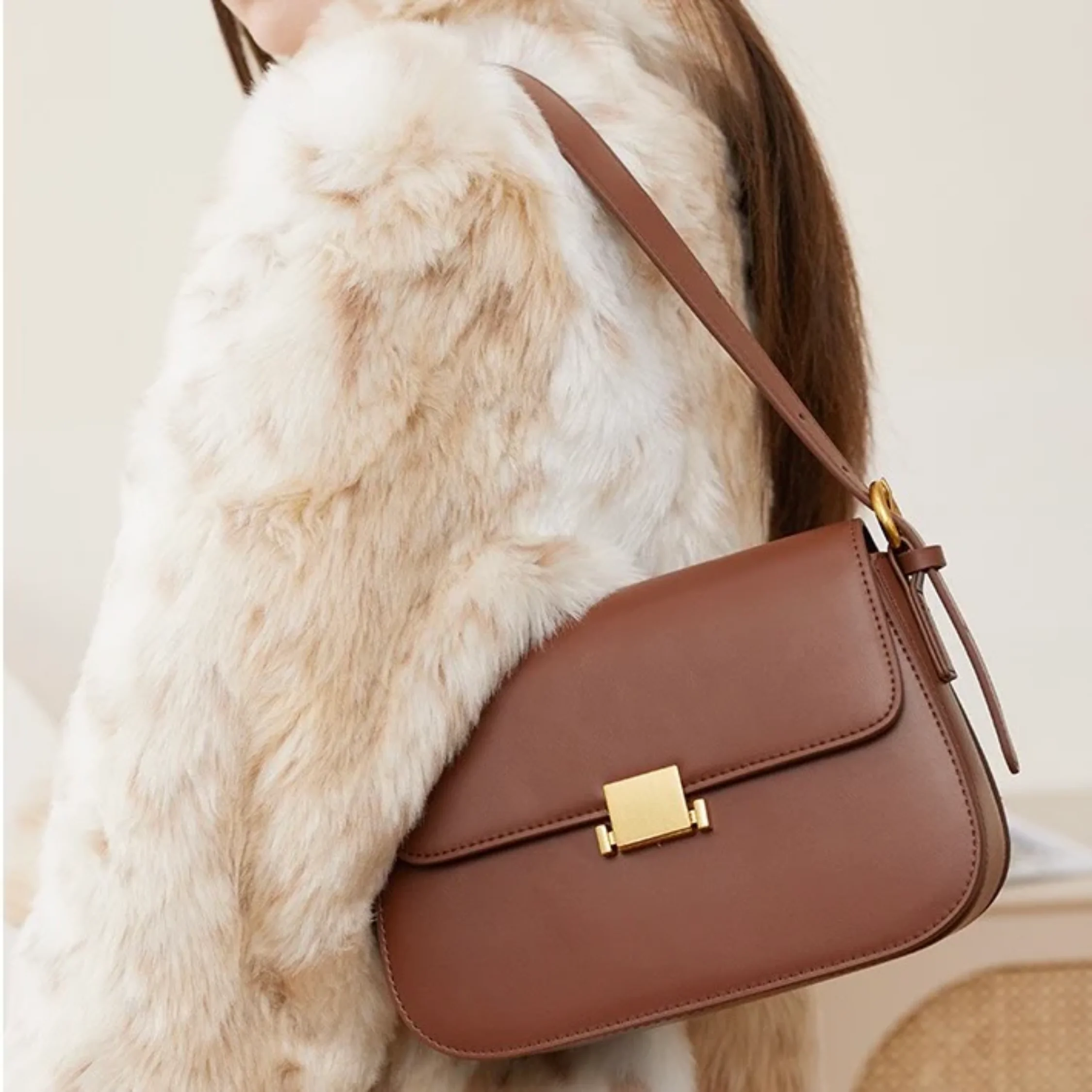 Thaléne Genuine Leather Shoulder Crossbody Bag - Image 7