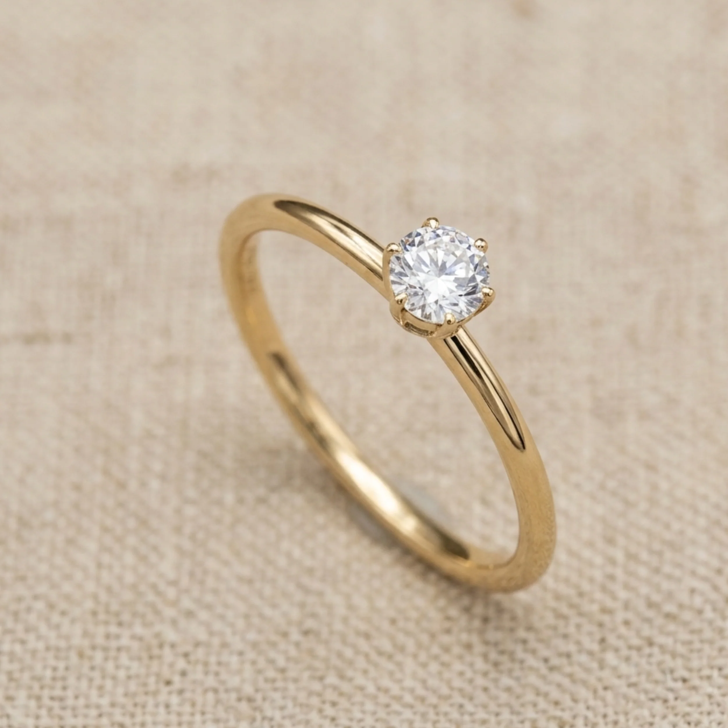 Theia Minimalist Solitaire Ring