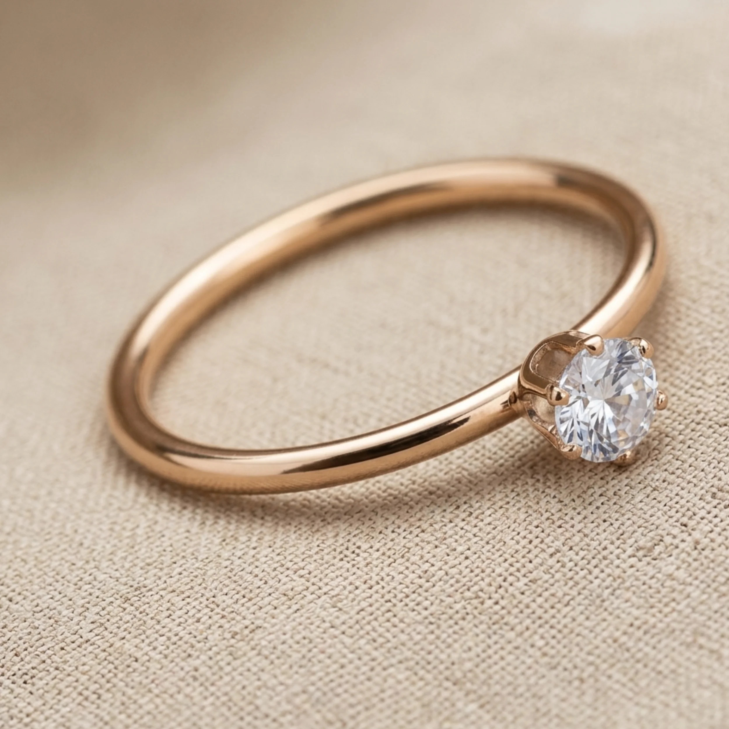 Theia Minimalist Solitaire Ring - Image 2