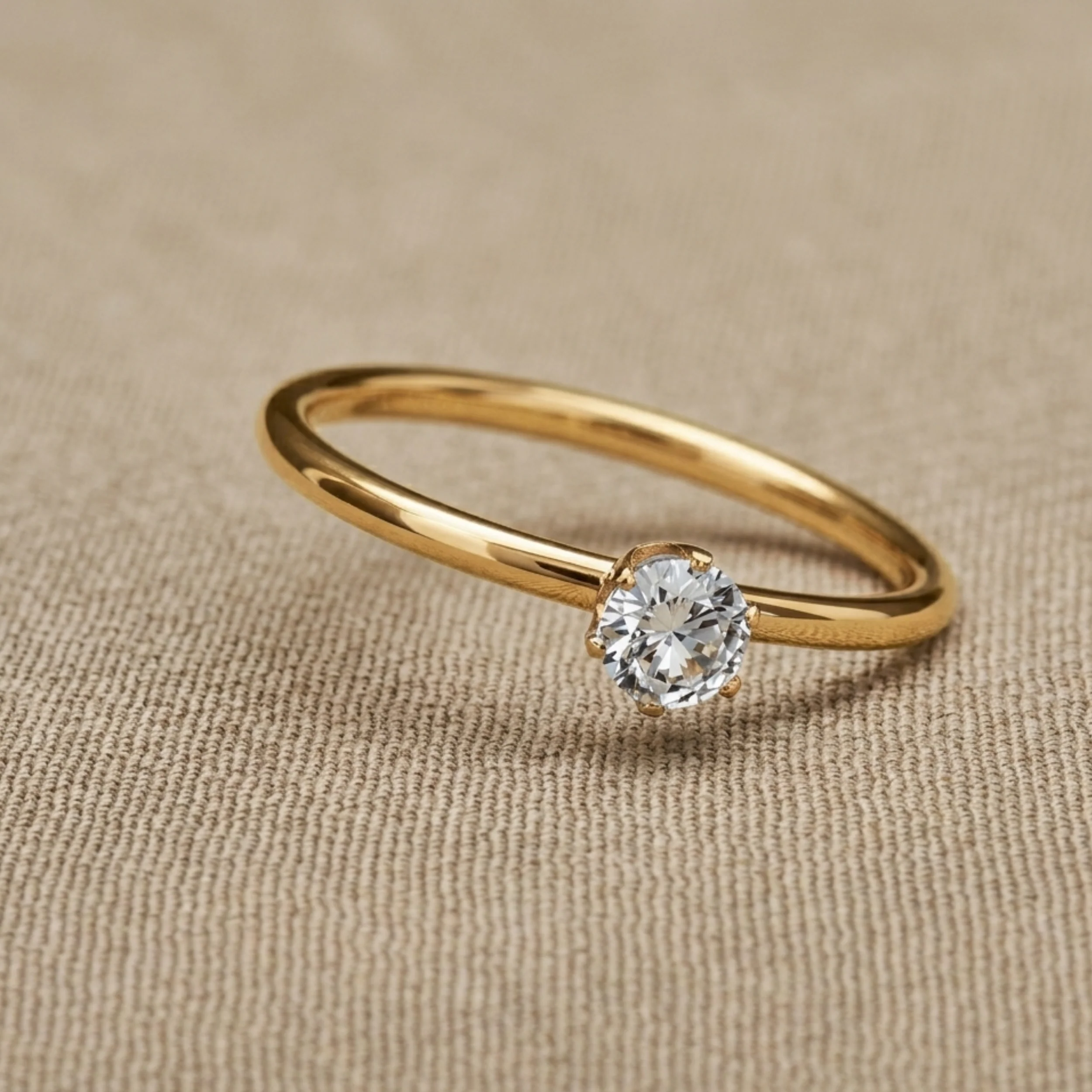 Theia Minimalist Solitaire Ring - Image 3