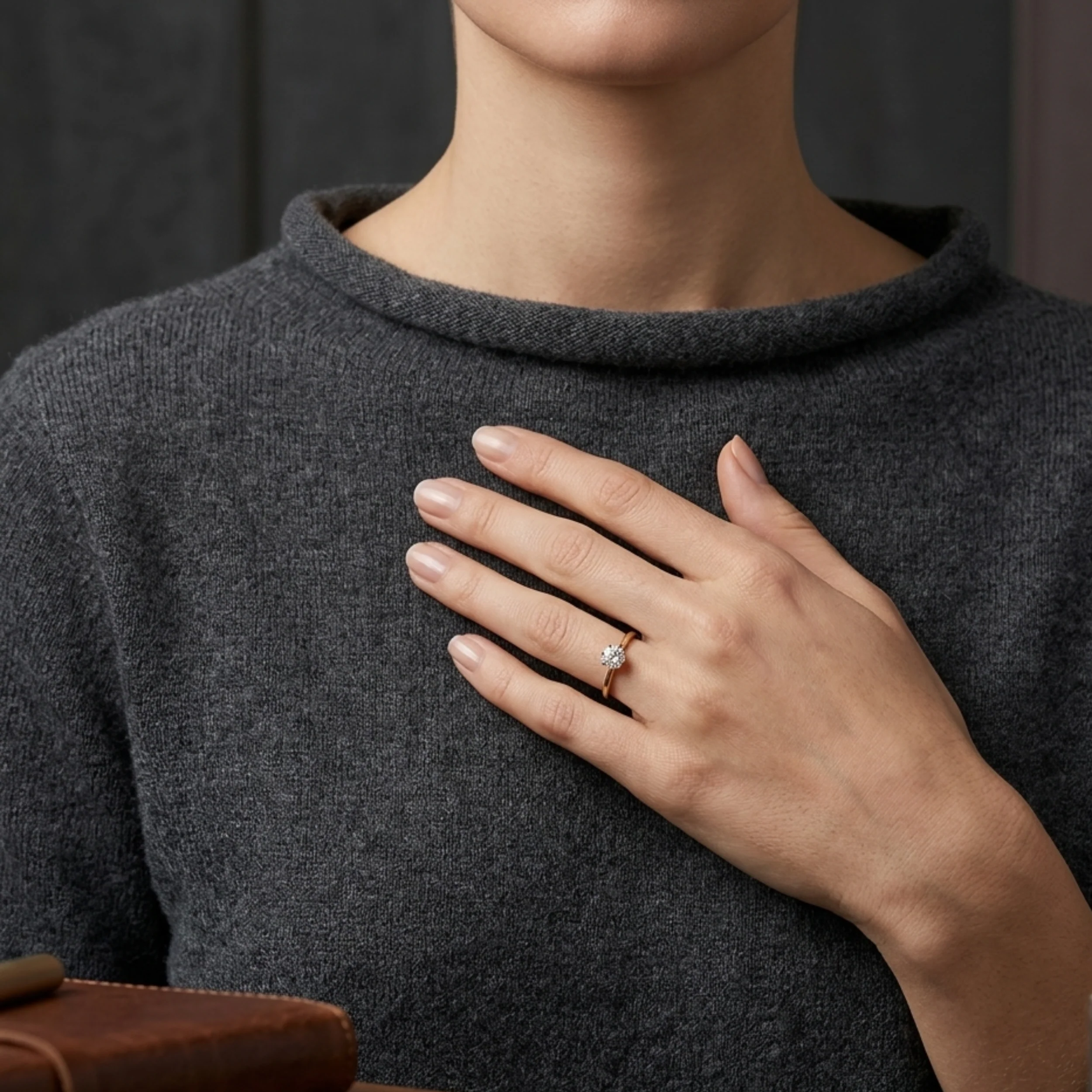 Theia Minimalist Solitaire Ring - Image 4