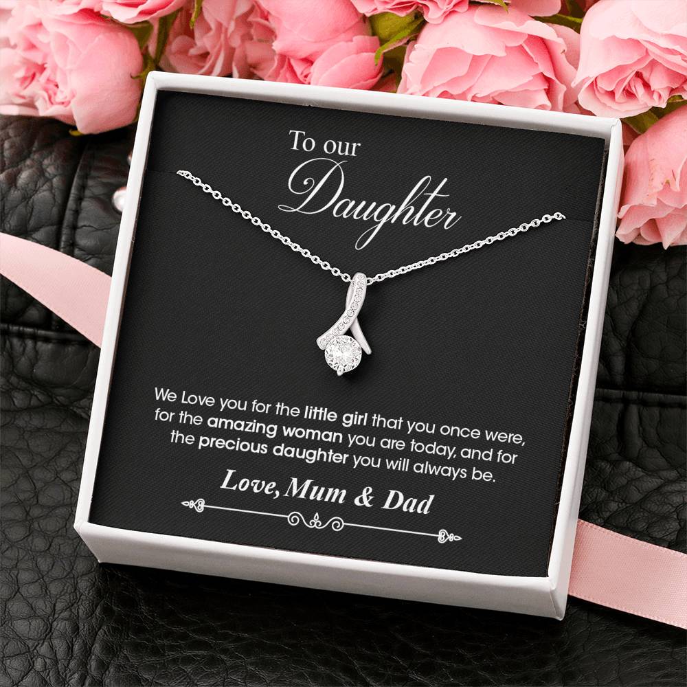 To My Daughter Ribbon Pendant Necklace - Image 3