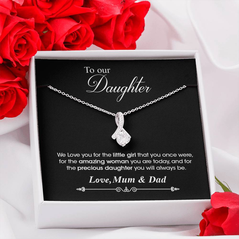 To My Daughter Ribbon Pendant Necklace - Image 4