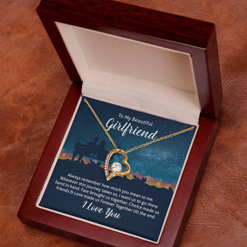 To My Girlfriend Heart Pendant Necklace - Image 10