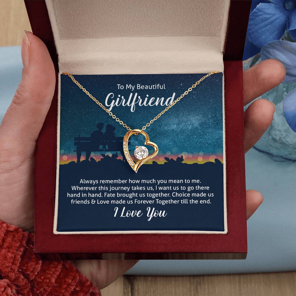 To My Girlfriend Heart Pendant Necklace - Image 11