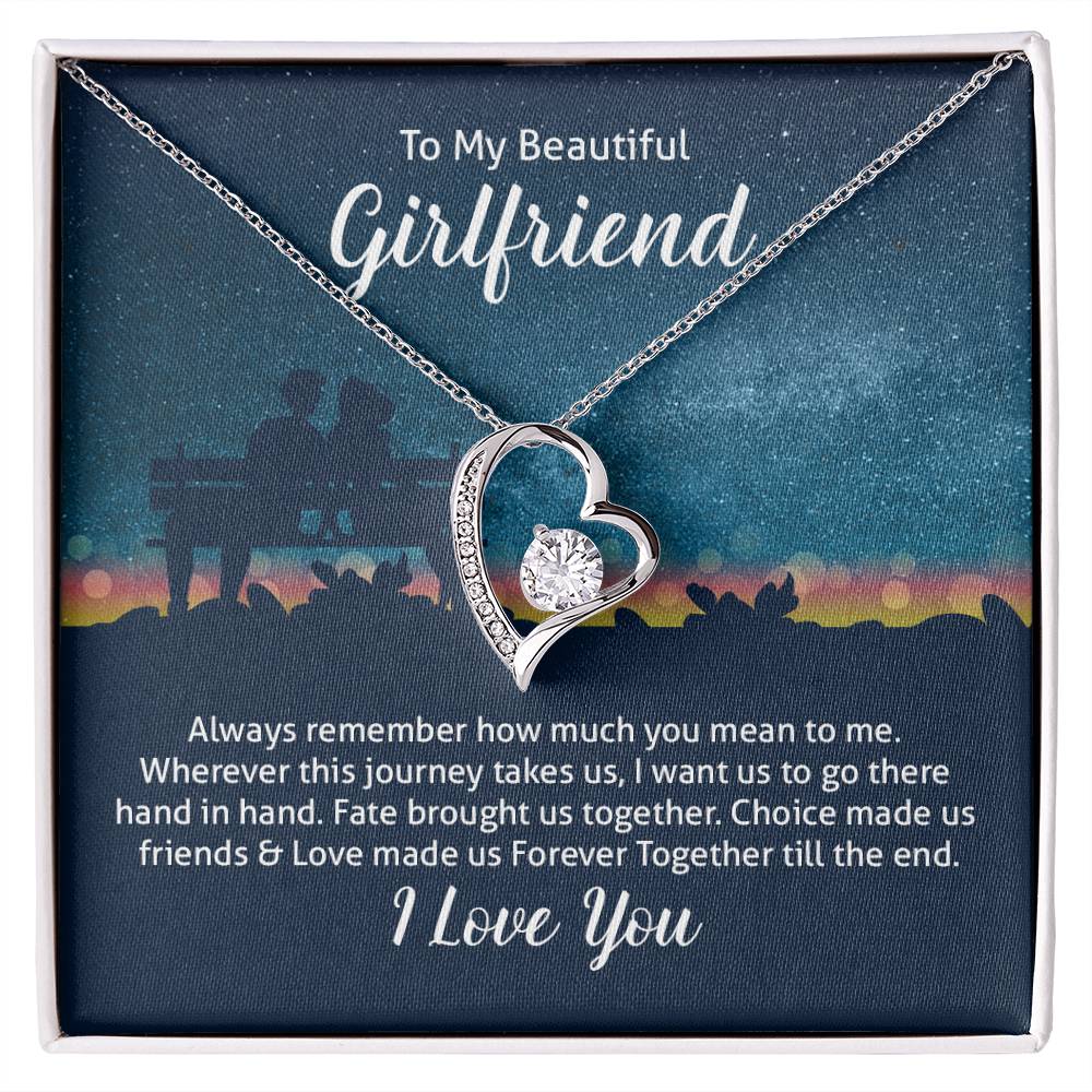 To My Girlfriend Heart Pendant Necklace - Image 12