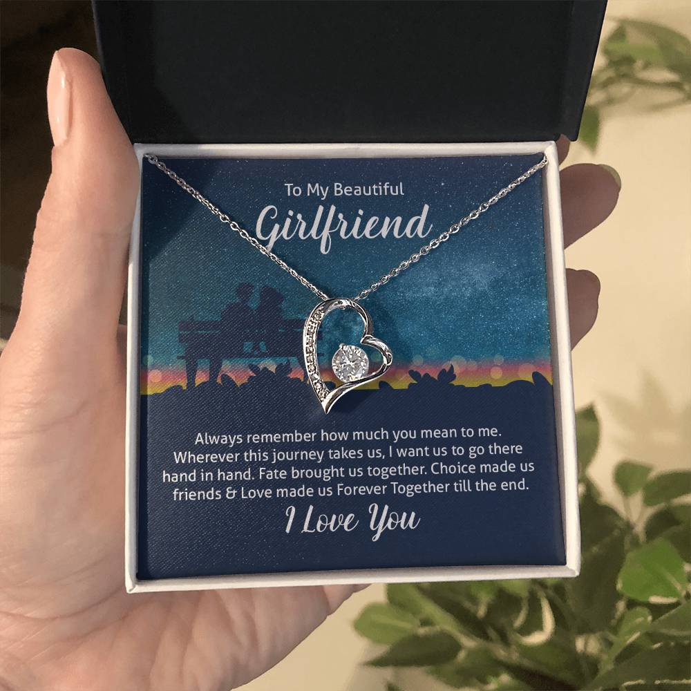 To My Girlfriend Heart Pendant Necklace - Image 2