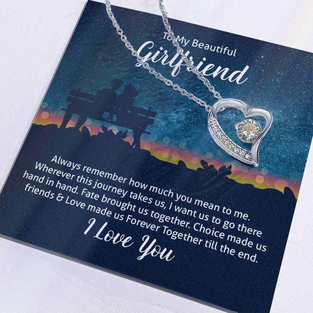 To My Girlfriend Heart Pendant Necklace - Image 4