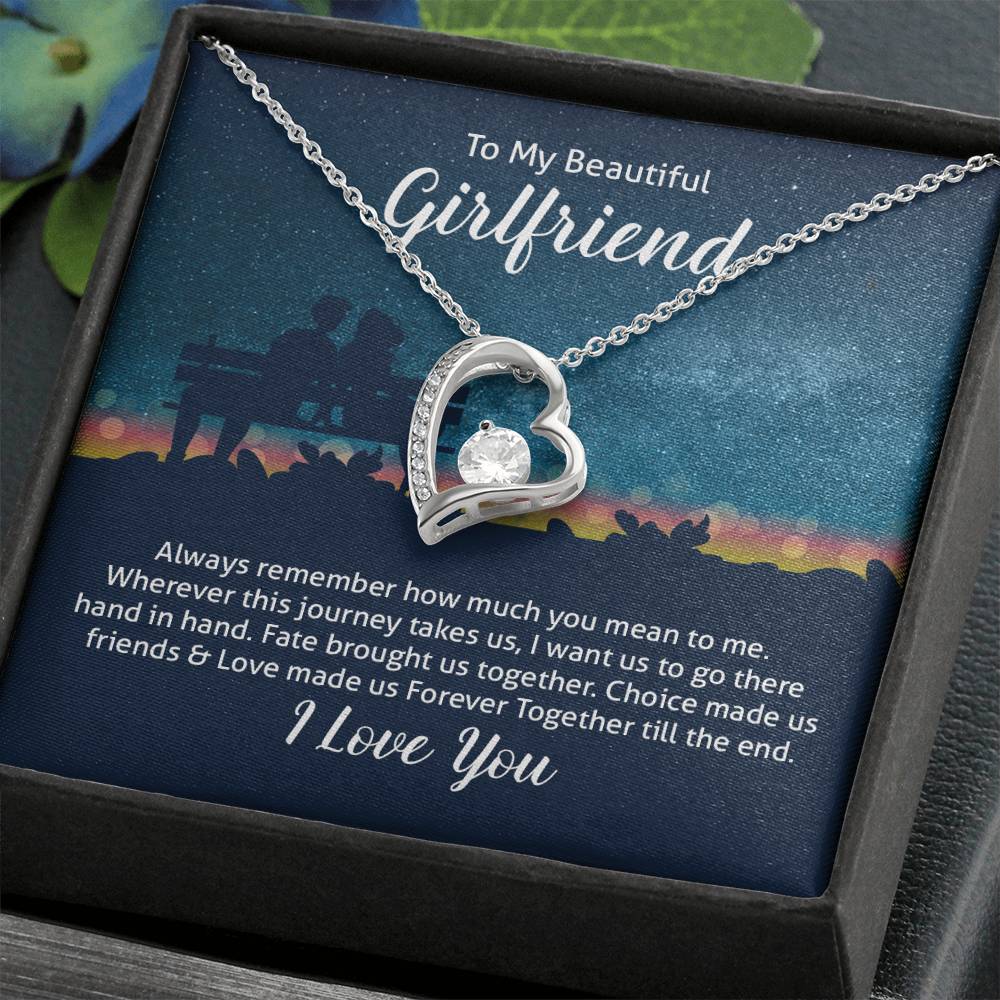 To My Girlfriend Heart Pendant Necklace - Image 5