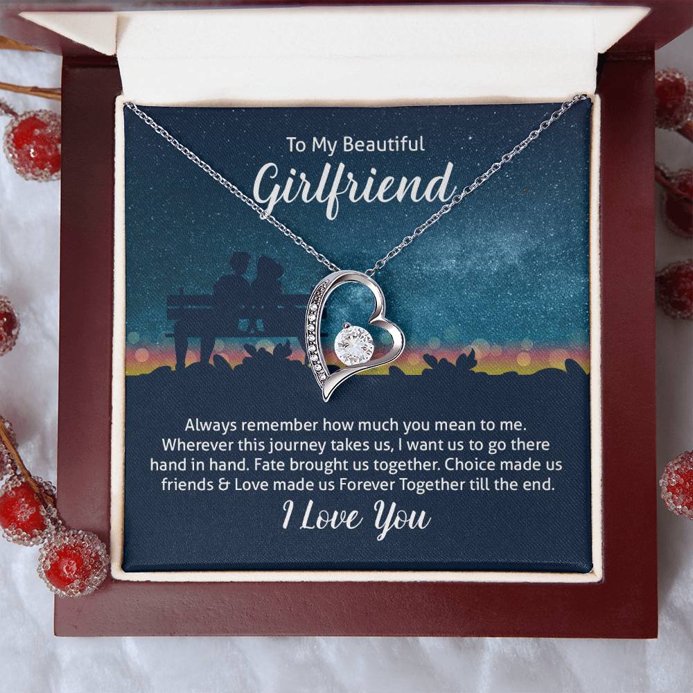To My Girlfriend Heart Pendant Necklace - Image 6