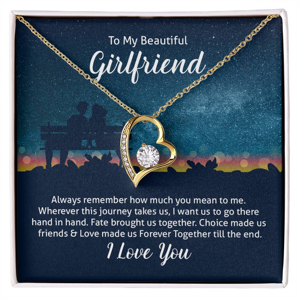 To My Girlfriend Heart Pendant Necklace - Image 7