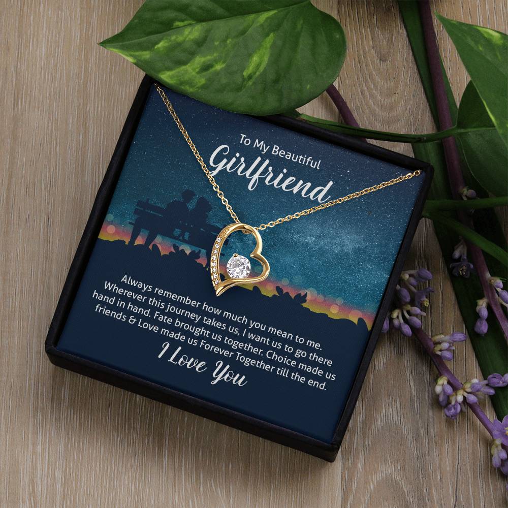 To My Girlfriend Heart Pendant Necklace - Image 8