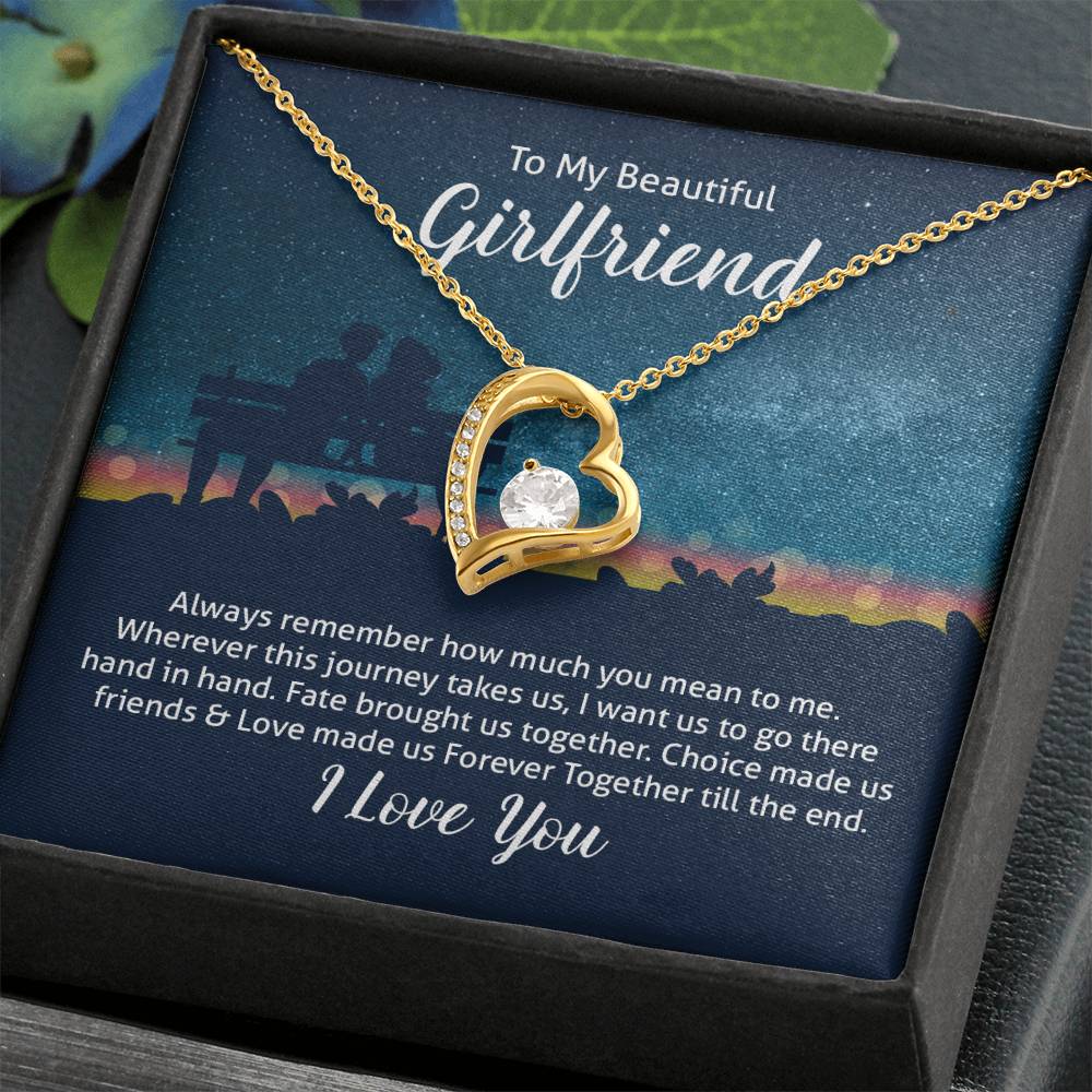 To My Girlfriend Heart Pendant Necklace - Image 9