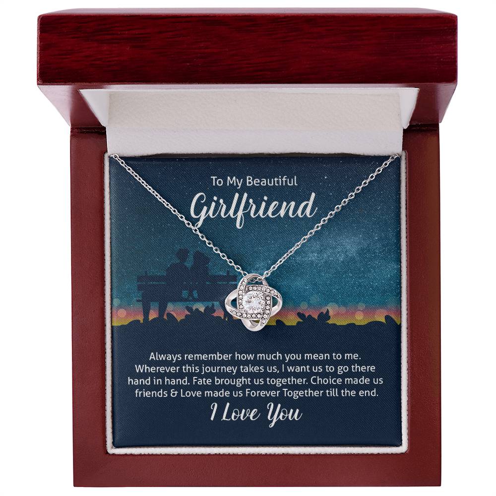 To My Girlfriend Love Knot Necklace - Image 4