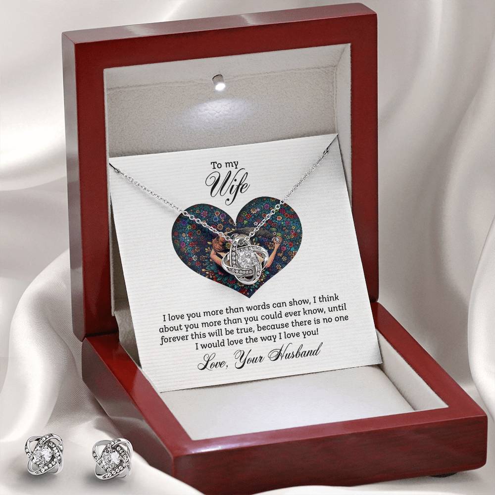 To My Wife Love Knot Jewelry Set - Image 3