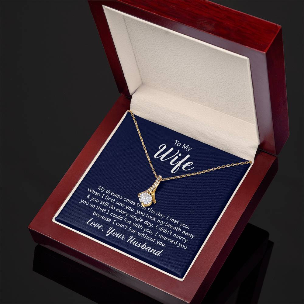 To My Wife Ribbon Pendant Necklace - Image 4